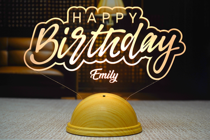 Happy Birthday Personalized 3D LED Lamp