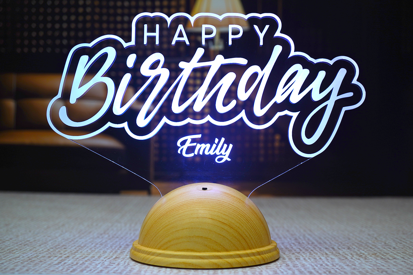 Happy Birthday Personalized 3D LED Lamp