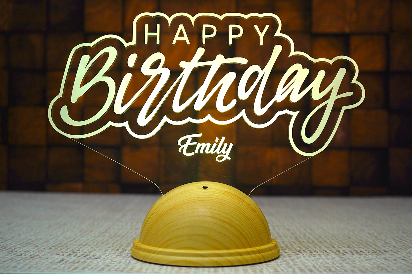 Happy Birthday Personalized 3D LED Lamp