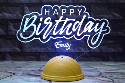 Happy Birthday Personalized 3D LED Lamp