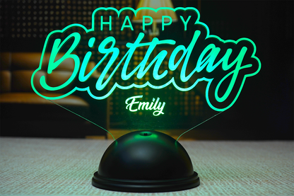 Happy Birthday Personalized 3D LED Lamp